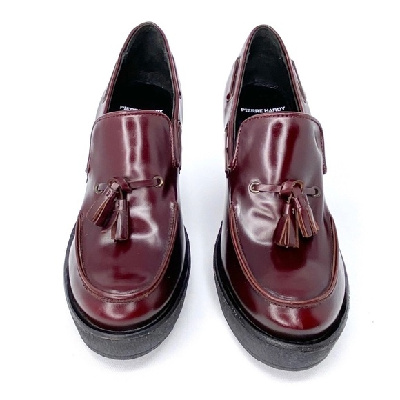 Pierre Hardy Wedge Heel Tassel Platform Size 11 Oxblood Women’s Platform Shoe - Picture 3 of 9